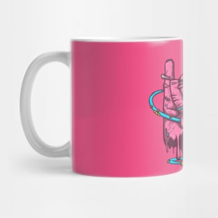 pink zombie metal horns Mug